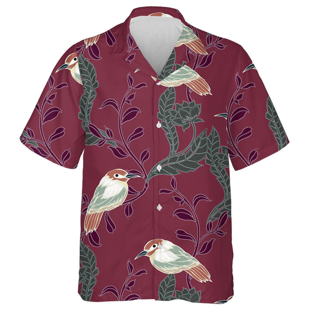 Beautiful Tropical Floral With Birds Hawaiian Shirt, Hawaiian For Gift