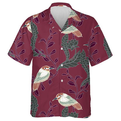 Beautiful Tropical Floral With Birds Hawaiian Shirt, Hawaiian For Gift