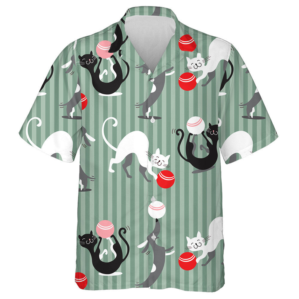 Baby Cats And Dogs Playing With Ball Hawaiian Shirt, Hawaiian Shirt Gift, Christmas Gift