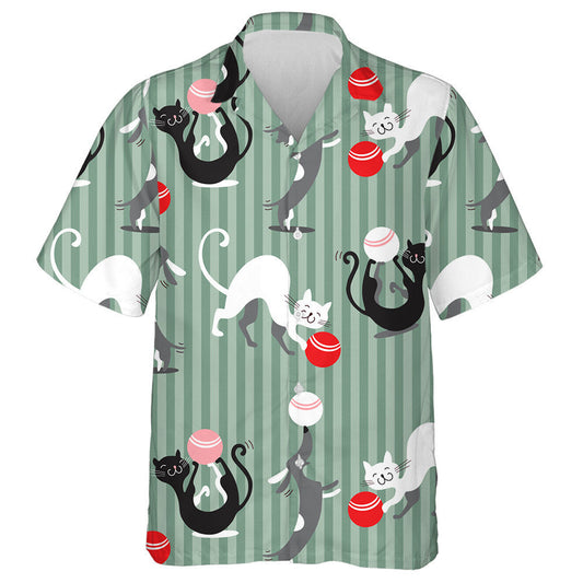 Baby Cats And Dogs Playing With Ball Hawaiian Shirt, Hawaiian Shirt Gift, Christmas Gift