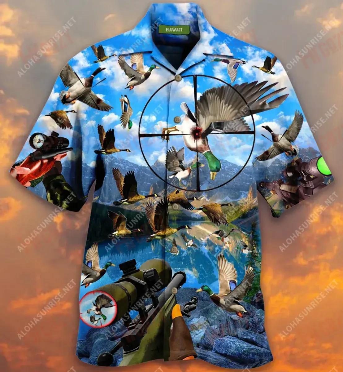 Bí Foighne Agus Cnag iad go léir Amach Ag Fiach Lacha Léine Unisex Haváís Aigéan Muinchille Gearr Seanréalta Léinte Haváís Patrún Léine Haváís, Bronntanas Léine Haváís, Bronntanas Nollag