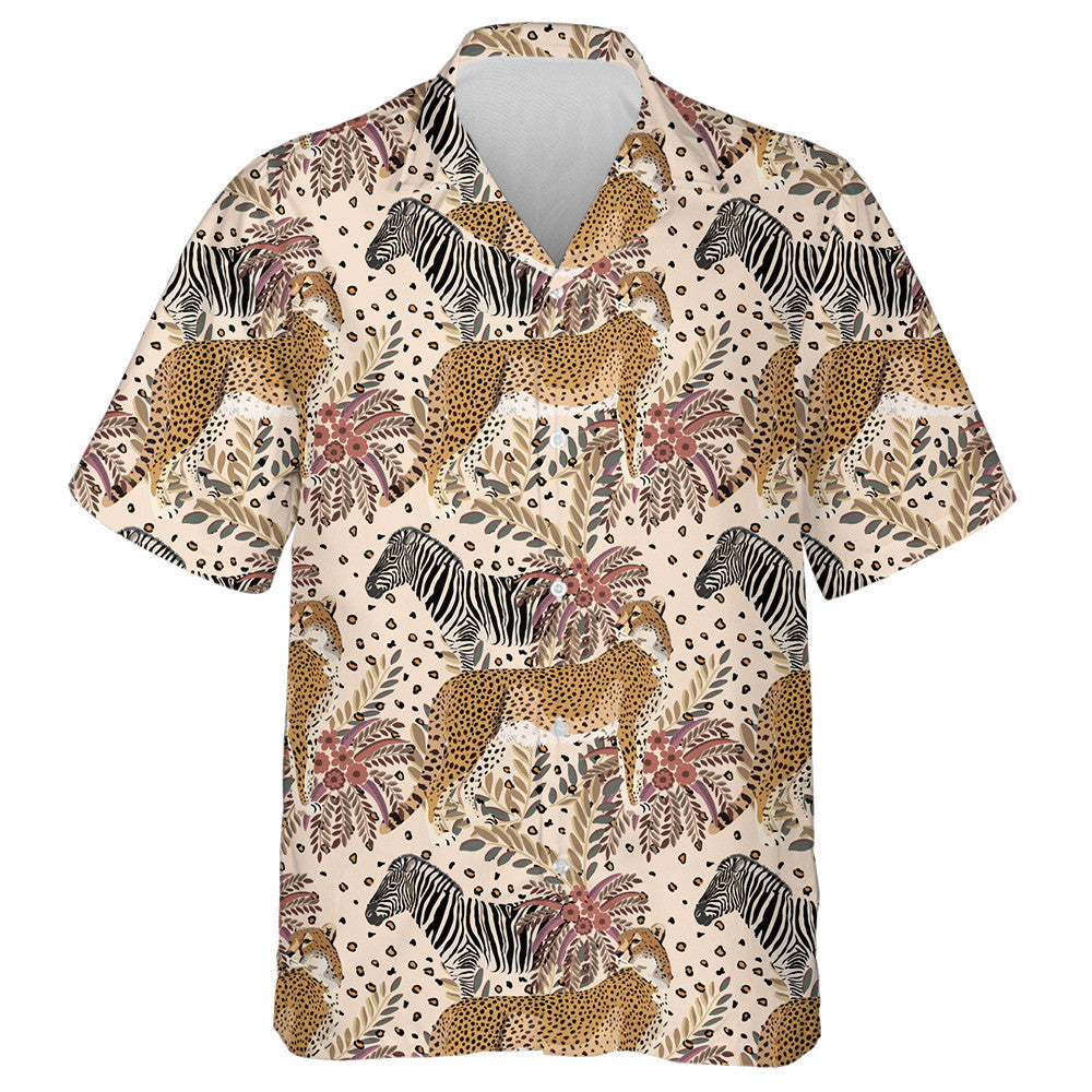 The Spots Of The Leopard Skins And Zebra Hawaiian Shirt,Hawaiian Shirt Gift, Christmas Gift