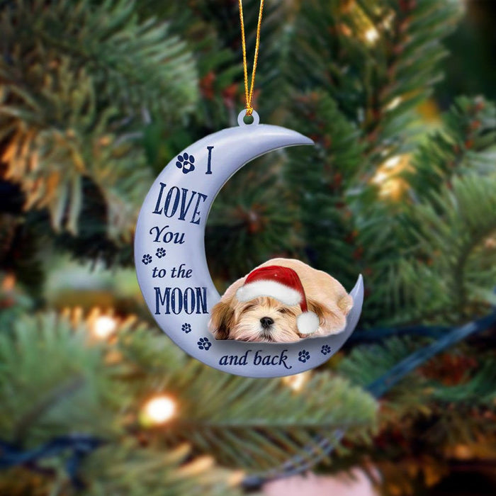 Lhasa Apso I Love You To The Moon And Back Christmas Ornament,Christmas Decoration