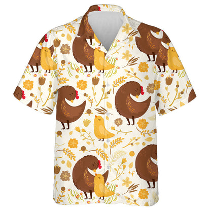 Cearc Álainn Agus Sicín Beag Le Léine Haváí ón bPlanda Buí, Bronntanas Léine Haváíais, Bronntanas Nollag