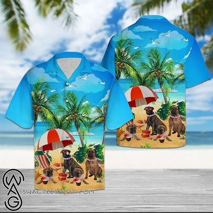 Beach Hawaii Bullmastiff Hawaiian Shirt,Hawaiian Shirt Gift, Christmas Gift