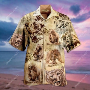 Amazing Happy Bears Unisex Hawaiian Shirt, Hawaiian Shirt Gift, Christmas Gift