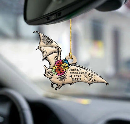 Ornáid dhá thaobh an ialtóg a bhfuil grá aige do lucht leanta ialtóg, Bronntanas Ornáide Nollag, Bronntanas Nollag, Maisiú Nollag