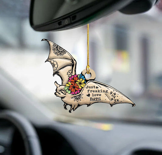 Bat freaking love bat lovers two sided ornament, Christmas Ornament Gift, Christmas Gift, Christmas Decoration