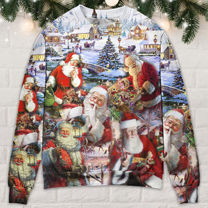 Christmas Santa I'm Just Here For The Ho's Ugly Christmas Sweater, Christmas Gift, Gift Christmas 2024