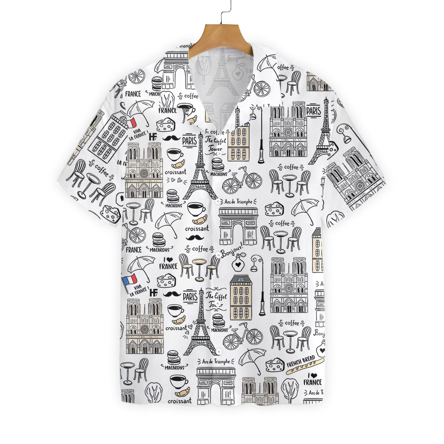 I Love England Doodle Pattern Hawaiian Shirt, Hawaiian For Gift