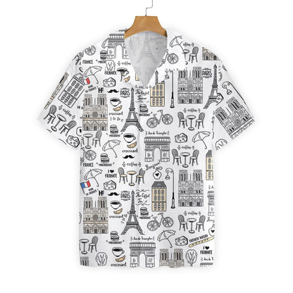 I Love England Doodle Pattern Hawaiian Shirt, Hawaiian For Gift