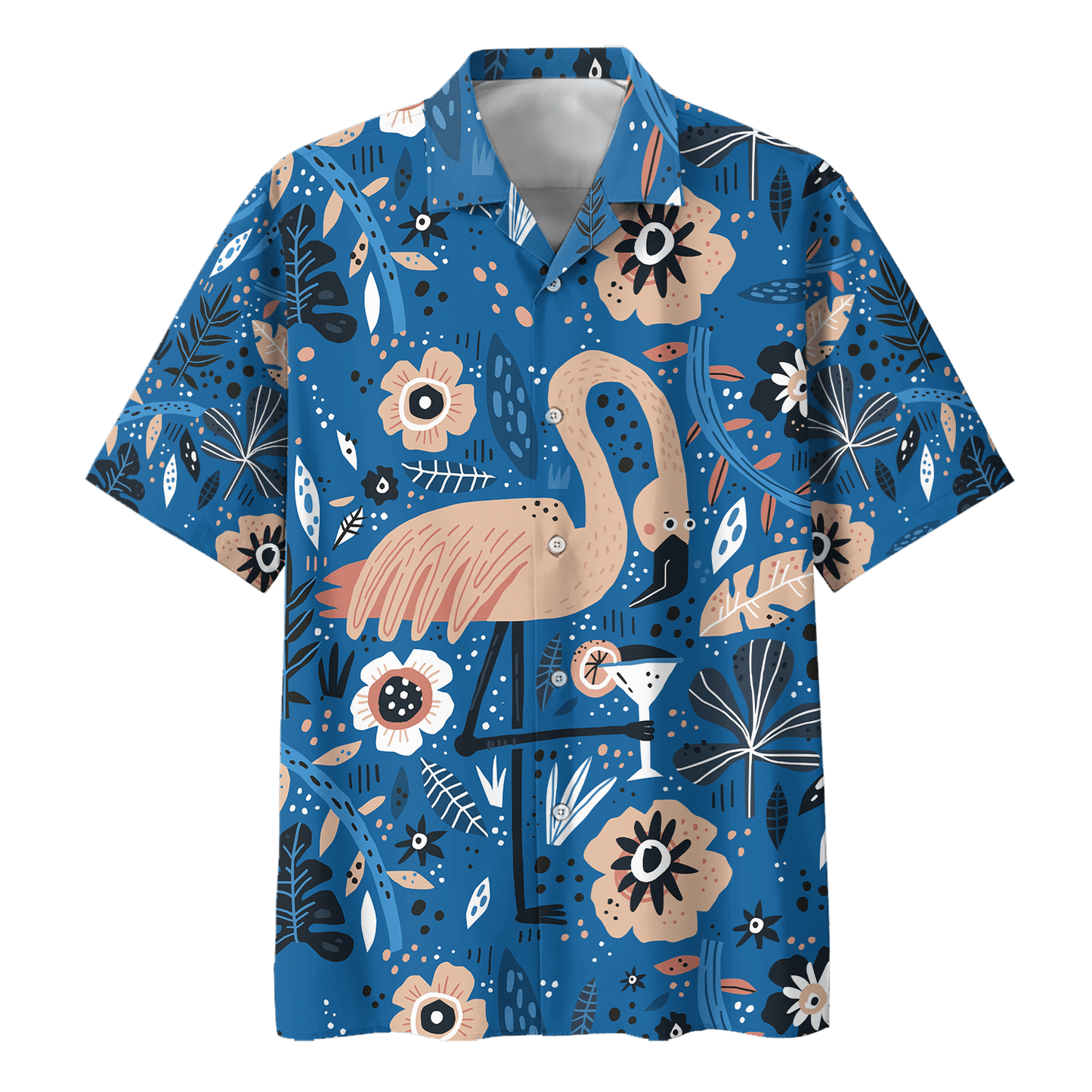 Dearadh Patrún Flamingo Agus Cocktail Léine Haváís, Bronntanas Léine Haváíais, Bronntanas Nollag