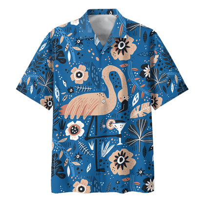 Dearadh Patrún Flamingo Agus Cocktail Léine Haváís, Bronntanas Léine Haváíais, Bronntanas Nollag