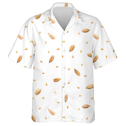 Tiny Sunflower Seeds Floaties On White Background Hawaiian Shirt, Hawaiian Shirt Gift, Christmas Gift