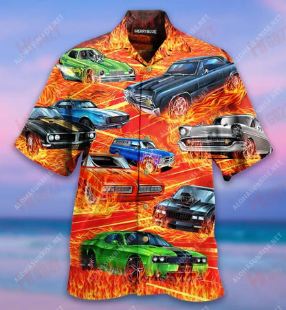 Amháin Níos Mó Car Rásaíocht Gluaisteán Léine Haváís Unisex Aigéan Aloha Léinte Saincheaptha Haváis Patrún Léine Haváís, Bronntanais Léine haváíais, Bronntanas Nollag