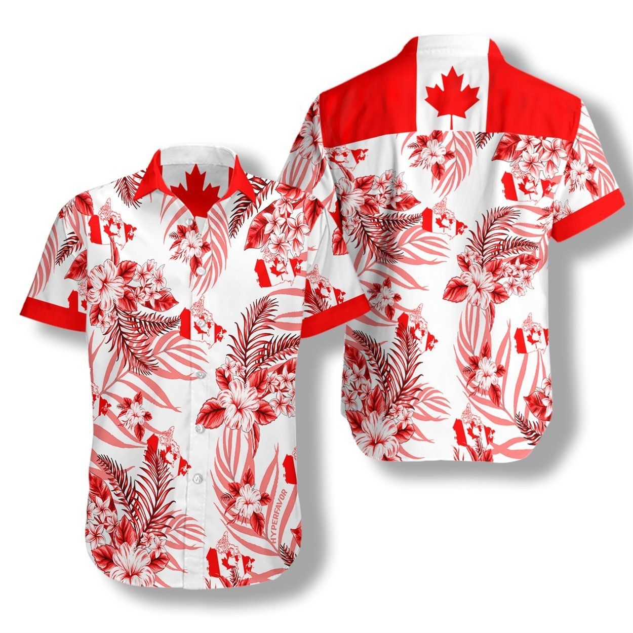 Canada Proud Hawaiian Aloha Shirt Hawaiian Shorts Beach Short Sleeve- Hawaiian Shirts -Hawaiian Shirt Gift, Christmas Gift