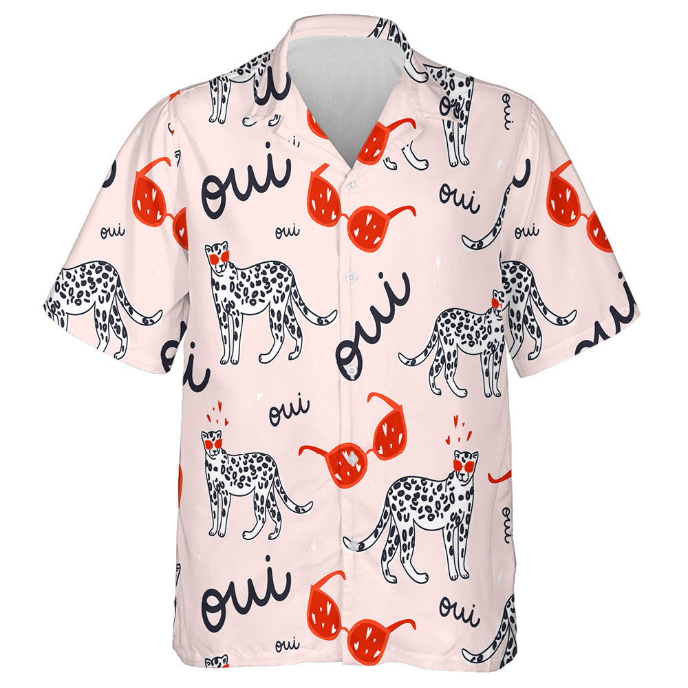 Modern Funny Leopards And Sunglasses Design Hawaiian Shirt,Hawaiian Shirt Gift, Christmas Gift