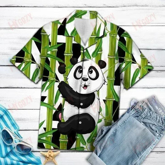 Léinte Haváís Béar Laethanta Saoire Gearr Muinchille Léinte Crazy Haváíais Patrún Léine Haváíais, Bronntanas Léine Haváís, Bronntanas Nollag