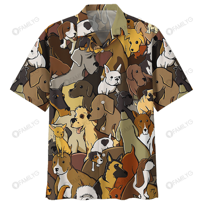Dog Shirt - Dog Hawaiian Shirt - The World Of Dogs Hawaiian Shirt, Hawaiian Shirt Gift, Christmas Gift