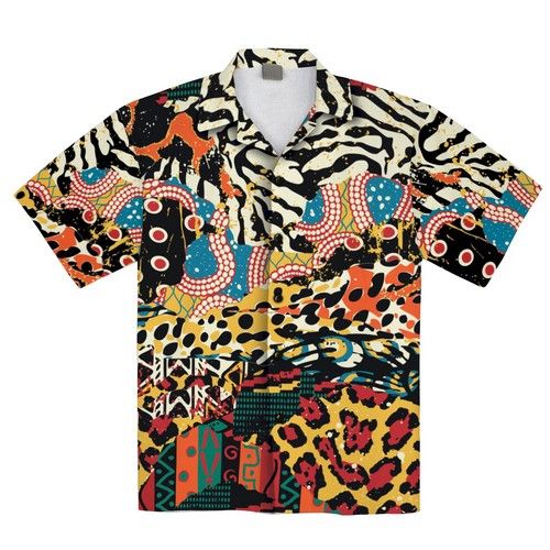African Pattern Tropical Hawaiian Aloha Shirts, Hawaiian Shirt Gift, Christmas Gift