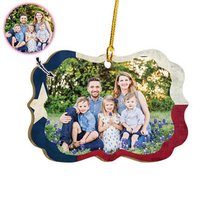 Custom Family Image Texas Custom Ornament, Christmas Gift, Christmas Decoration