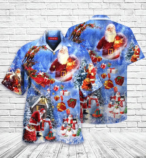 Hawaiian Shirt Santa Claus Is Coming To Town On Christmas, Hawaiian Shirt, Christmas Gift