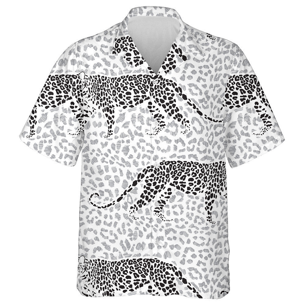 Uigeacht Fur Liopard agus Liopard Cúlra Ealaíne Ainmhithe Léine Haváís, Bronntanas Léine Haváís, Bronntanas Nollag