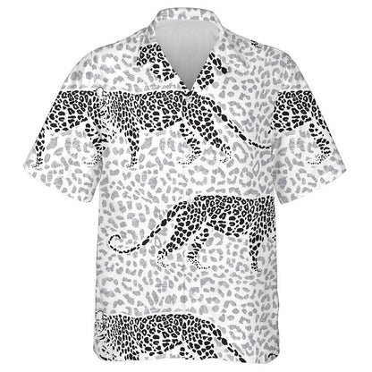 Uigeacht Fur Liopard agus Liopard Cúlra Ealaíne Ainmhithe Léine Haváís, Bronntanas Léine Haváís, Bronntanas Nollag