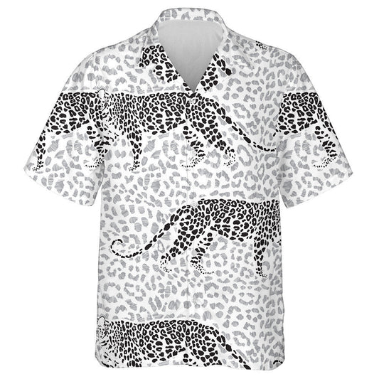 Uigeacht Fur Liopard agus Liopard Cúlra Ealaíne Ainmhithe Léine Haváís, Bronntanas Léine Haváís, Bronntanas Nollag