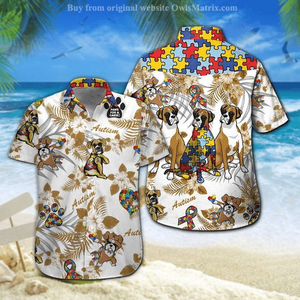 Boxer - Autism GLC200 Hawaiian Shirt,Hawaiian Shirt Gift, Christmas Gift