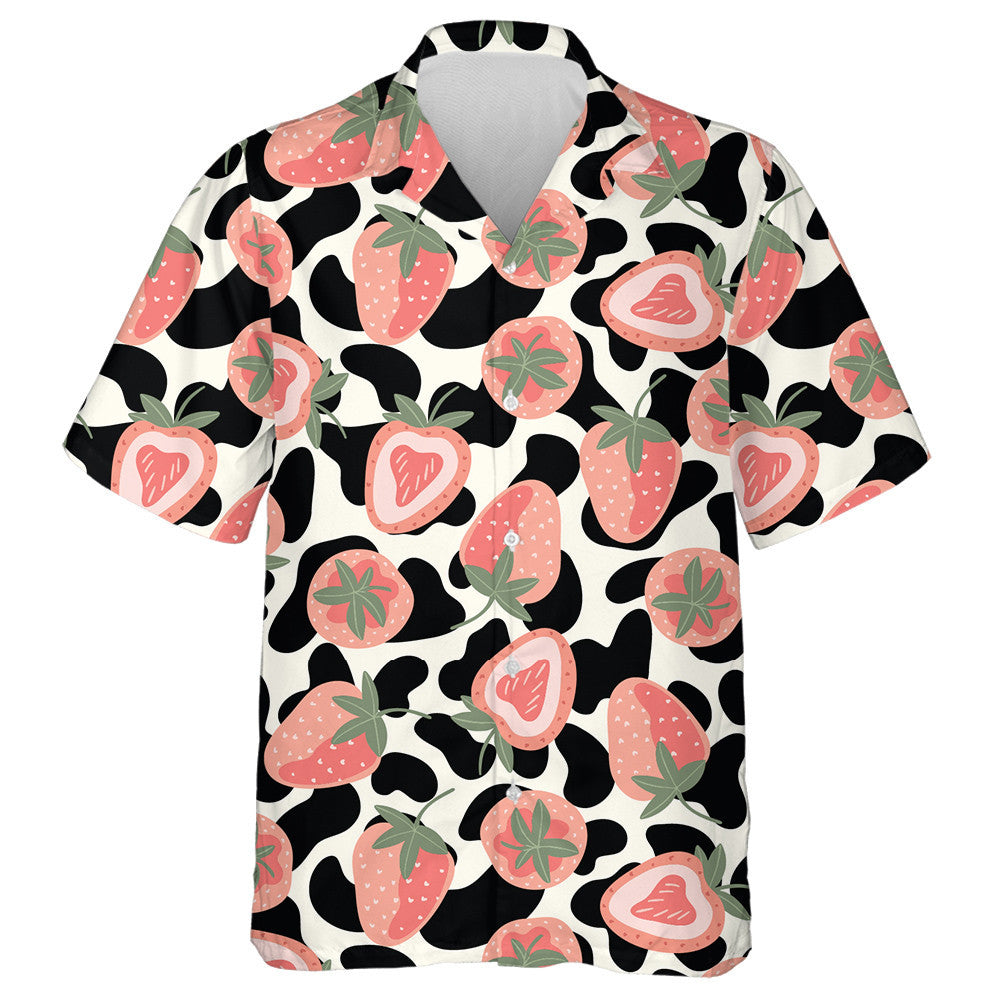 Plump Cow And Clouds On White Background Hawaiian Shirt, Hawaiian Shirt Gift, Christmas Gift