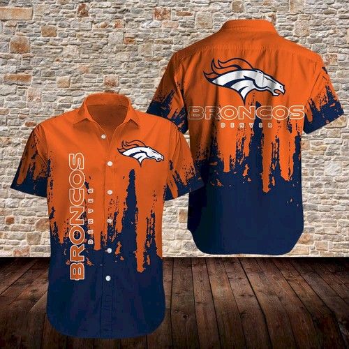 Denver Broncos Hawaiian Shirt, Hawaiian Shirt Gift, Christmas Gift