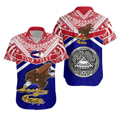 Samó Meiriceánach Rugbaí Haváis Aloha Shirt Iolar Bratach Shorts Haváís Gearr Muinchille Trá, Bronntanas Nollag