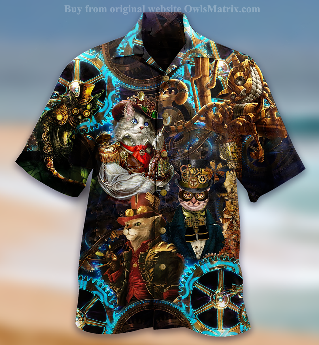 Cats Machine Magic - Hawaiian Shirt, Hwaiian For Gift