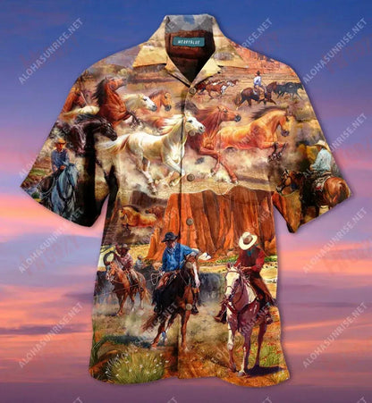 Vintage Cowboy , Cowboy Up Unisex Hawaiian Shirt Hobbies Short Sleeve Tactical Hawaiian Shirt Hawaiian Shirts For Men, Hawaiian Shirt Gift, Christmas Gift