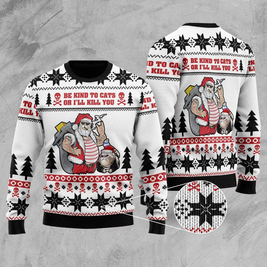 Be Kind To Cats Ugly Christmas Sweater, Christmas Ugly Sweater,Christmas Gift,Gift Christmas 2022