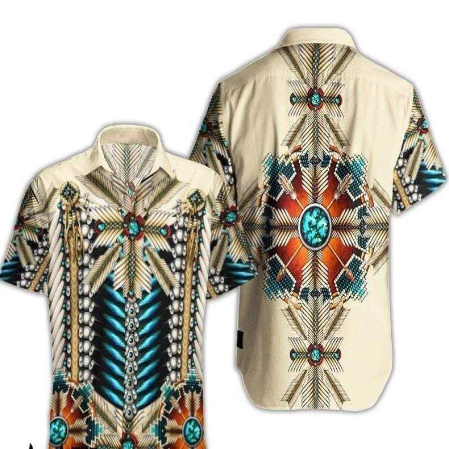 Hawaiian Aloha Aloha Shirts Native American Hawaiian Shorts Beach Short Sleeve, Hawaiian Shirt Gift, Christmas Gift