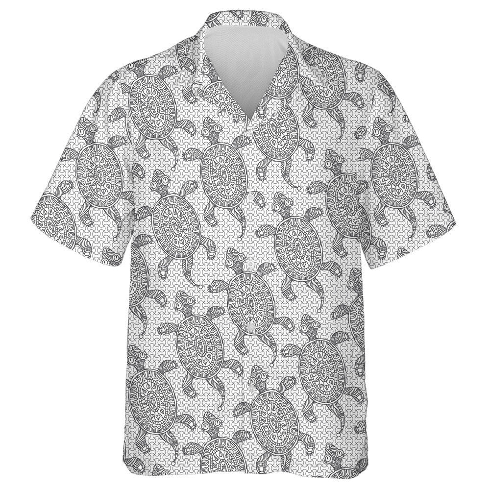 Scáthchruth Turtar Beag Éadrom Liath Le Léine Haváí Maisiúil Eitneach, Bronntanas Léine Haváís, Bronntanas Nollag