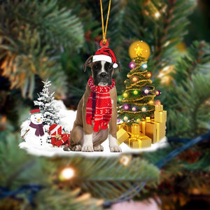 Ornament- Boxer Christmas Ornament Dog Ornament, Car Ornament, Pet Love Gift, Christmas Gift