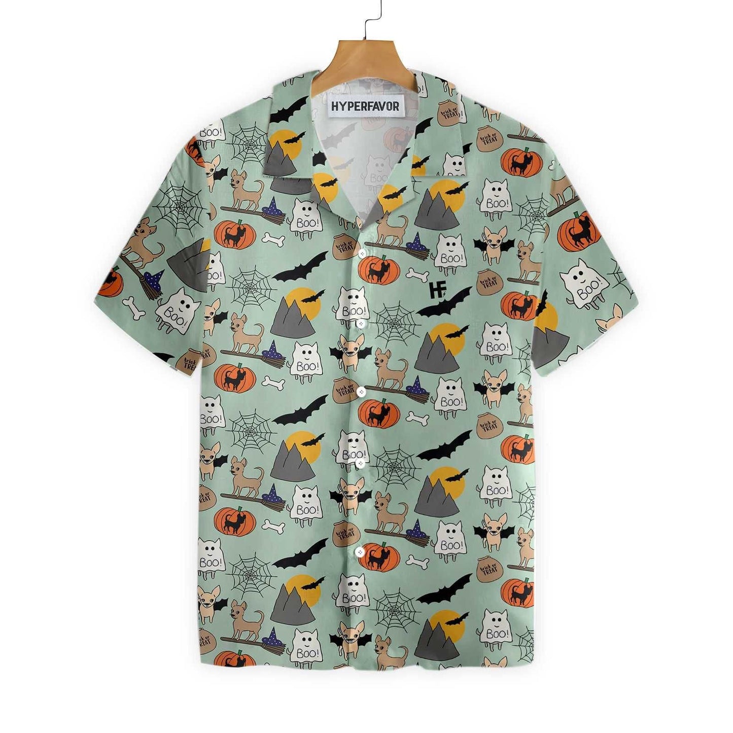 Halloween Chihuahua Shirt For Men Hawaiian Shirt, Hawaiian For Gift