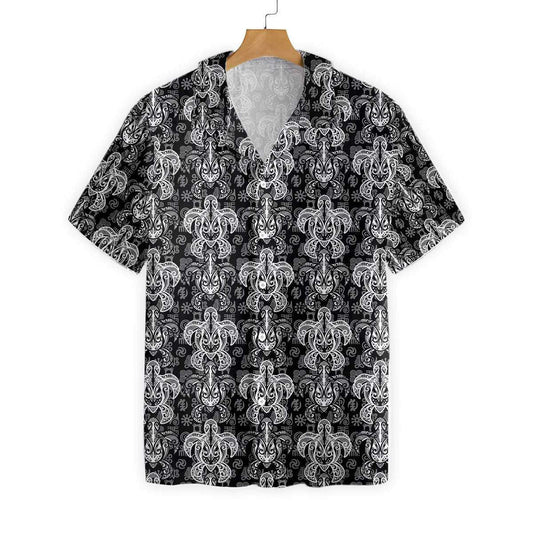 Indigenous Tribal Polynesian Style Sea Turtle Pattern Hawaiian Shirt, Hawaiian Shirt Gift, Christmas Gift