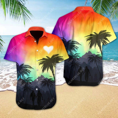 Buy Lgbt Heart Hawaiian Shirt 3D-Hawaiian Shirt Gift, Christmas Gift