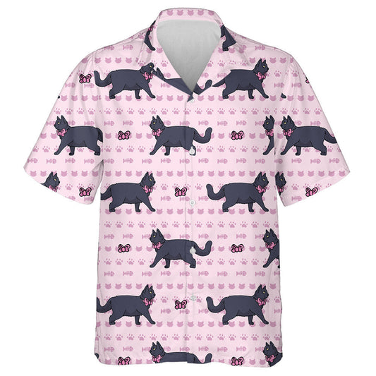 Cartún gleoite Cat Shorthir na Breataine Le Léine Haváís Pink Bow, Bronntanas Léine Haváís, Bronntanas Nollag