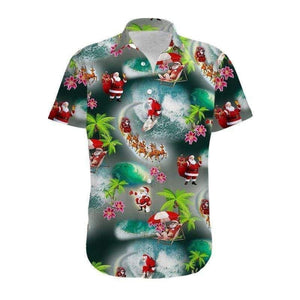 Cool Holidays Santa Beach Christmas Design Hawaiian Shirt, Hawaiian Shirt Gift, Christmas Gift