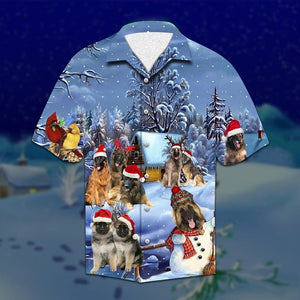 Tervueren Santa Outside The House Merry Christmas Hawaiian Shirt, Hawaiian Shirt Gift, Christmas Gift