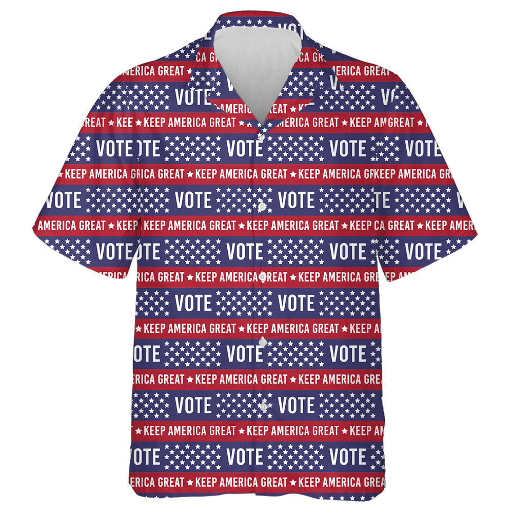 Vóta Coinnigh Bratach Mhór Mheiriceá Patriotic Patrún Striped Léine Haváís, Bronntanas Léine Haváís, Bronntanas Nollag