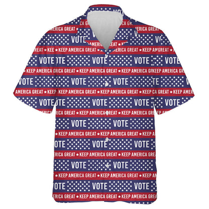 Vóta Coinnigh Bratach Mhór Mheiriceá Patriotic Patrún Striped Léine Haváís, Bronntanas Léine Haváís, Bronntanas Nollag