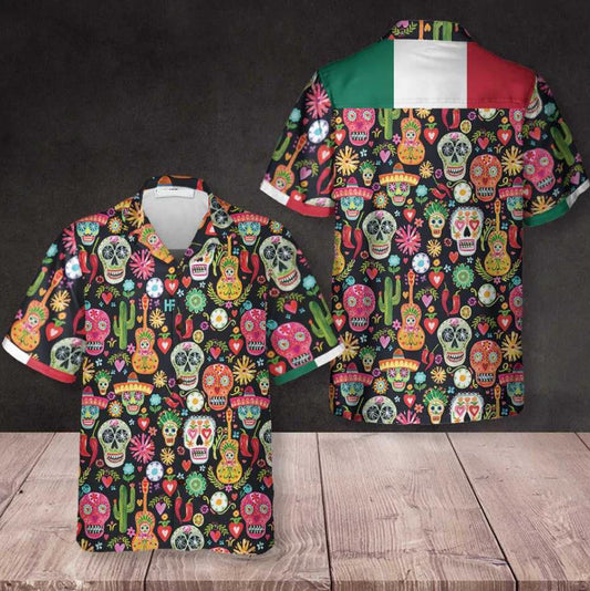 Viva Meicsiceo Lá Na Marbh Cloigeann Siúcra Léine Haváís, Bronntanas Léine Haváís, Bronntanas Nollag