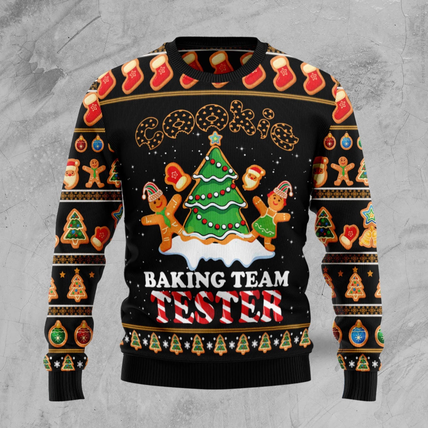 Gingerbread Tester mná &amp; fir unisex, lánúin ag teacht le chéile, cairde, leannán Sinséir, teaghlaigh greannmhar geansaí gránna saoire na Nollag teaghlaigh, geansaí gránna Nollag