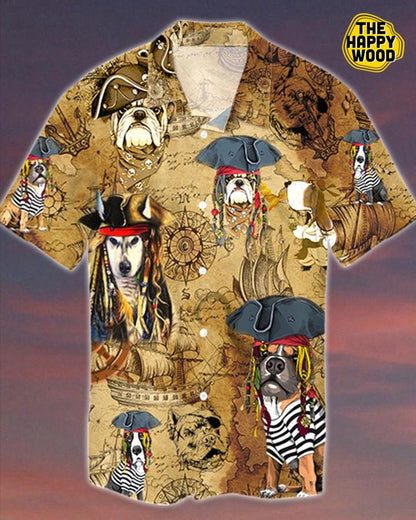 Dog Pirate Hawaiian Hawaii Shirt_Hawaiian Shirt Gift, Christmas Gift